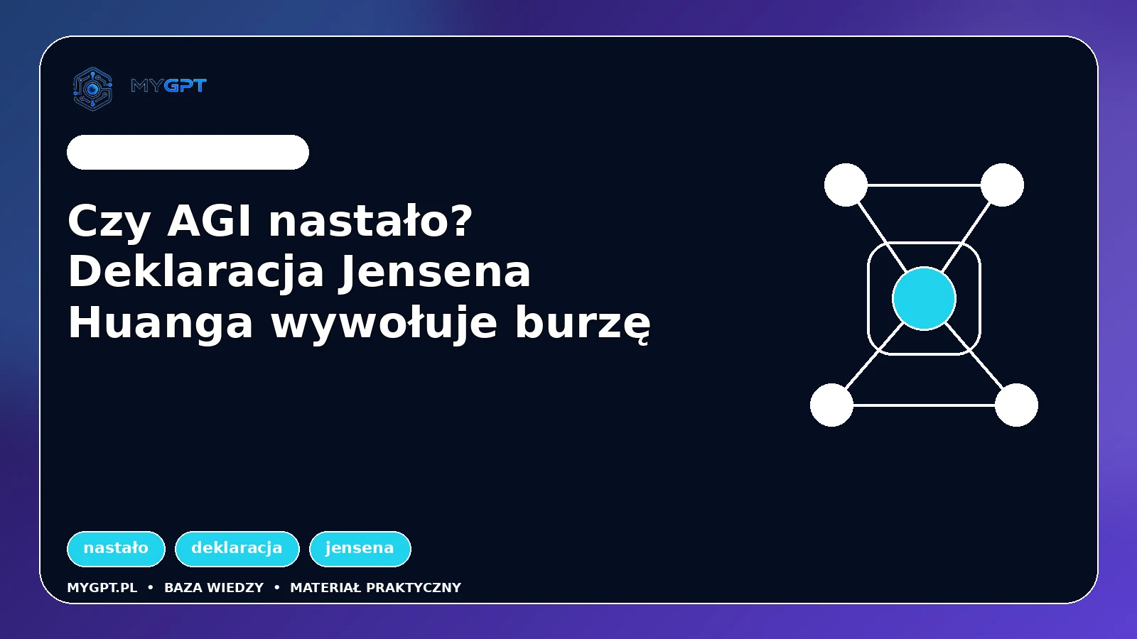 Ilustracja: Czy AGI nastało? Deklaracja Jensena Huanga wywołuje burzę