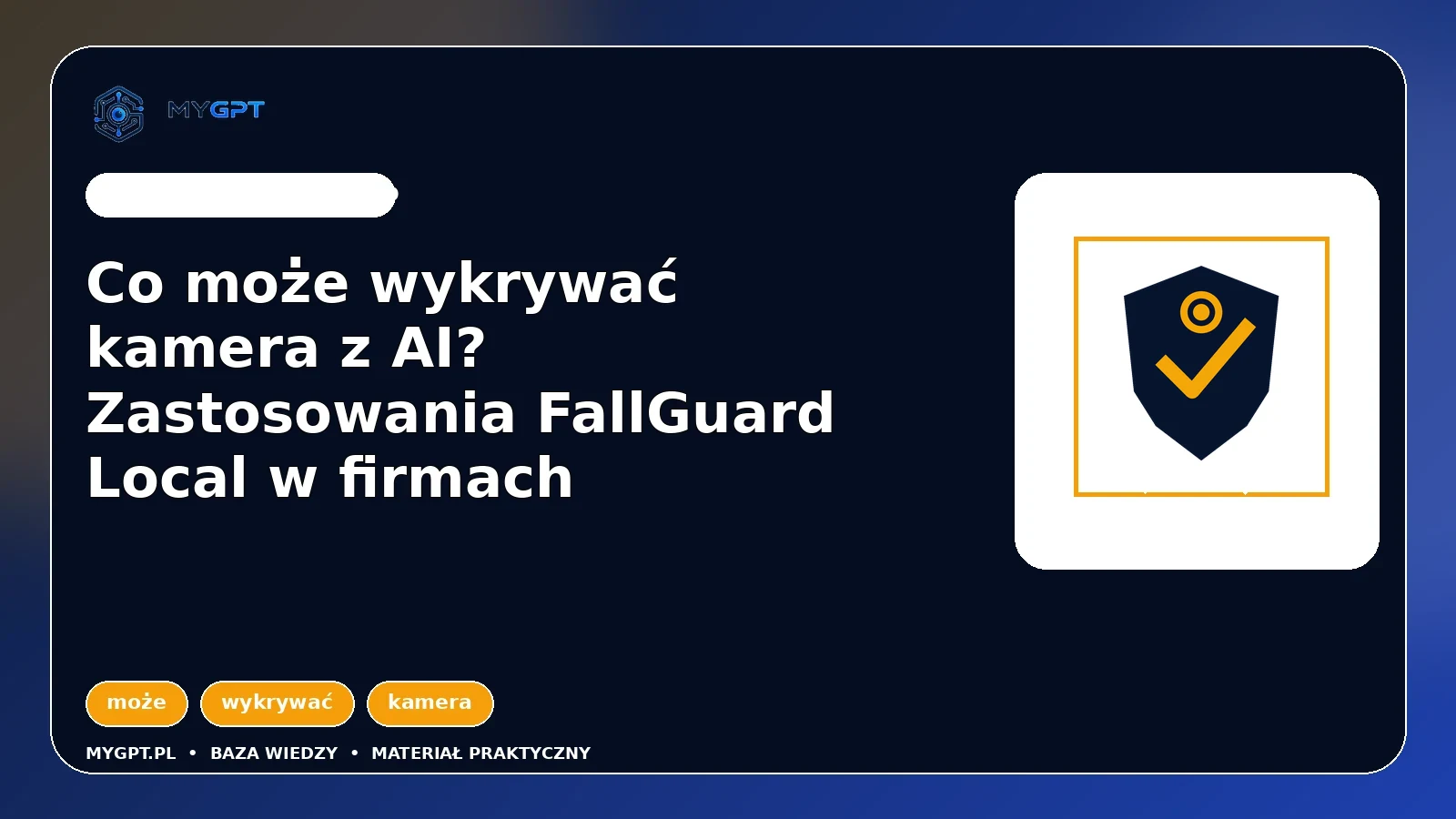 Ilustracja: Co może wykrywać kamera z AI? Zastosowania FallGuard Local w firmach