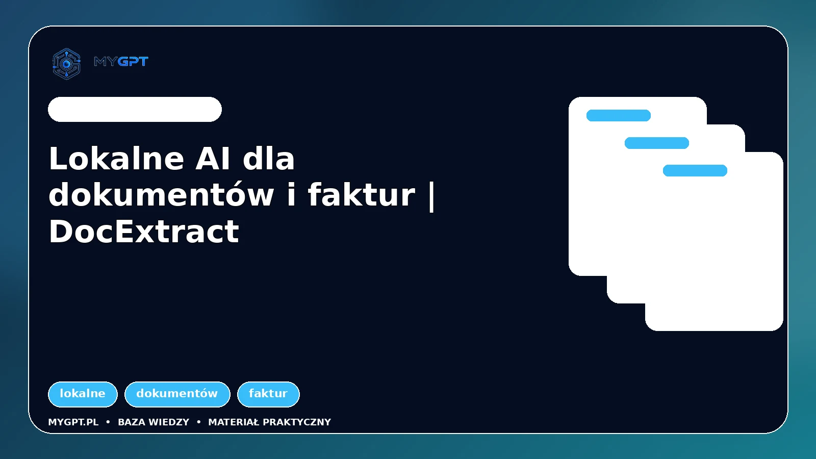Ilustracja: Lokalne AI dla dokumentów i faktur | DocExtract